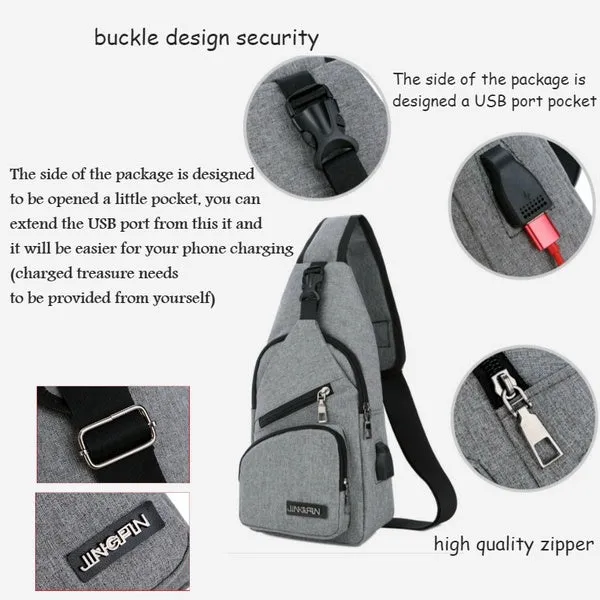 10L Backpack Chest Cross Body One Strap Shoulder Day Pack for Men Women