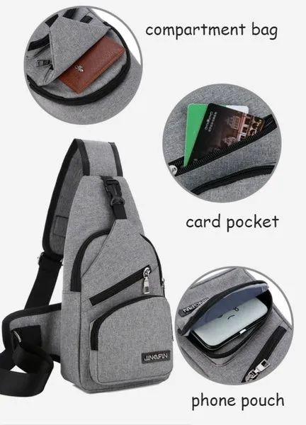 10L Backpack Chest Cross Body One Strap Shoulder Day Pack for Men Women