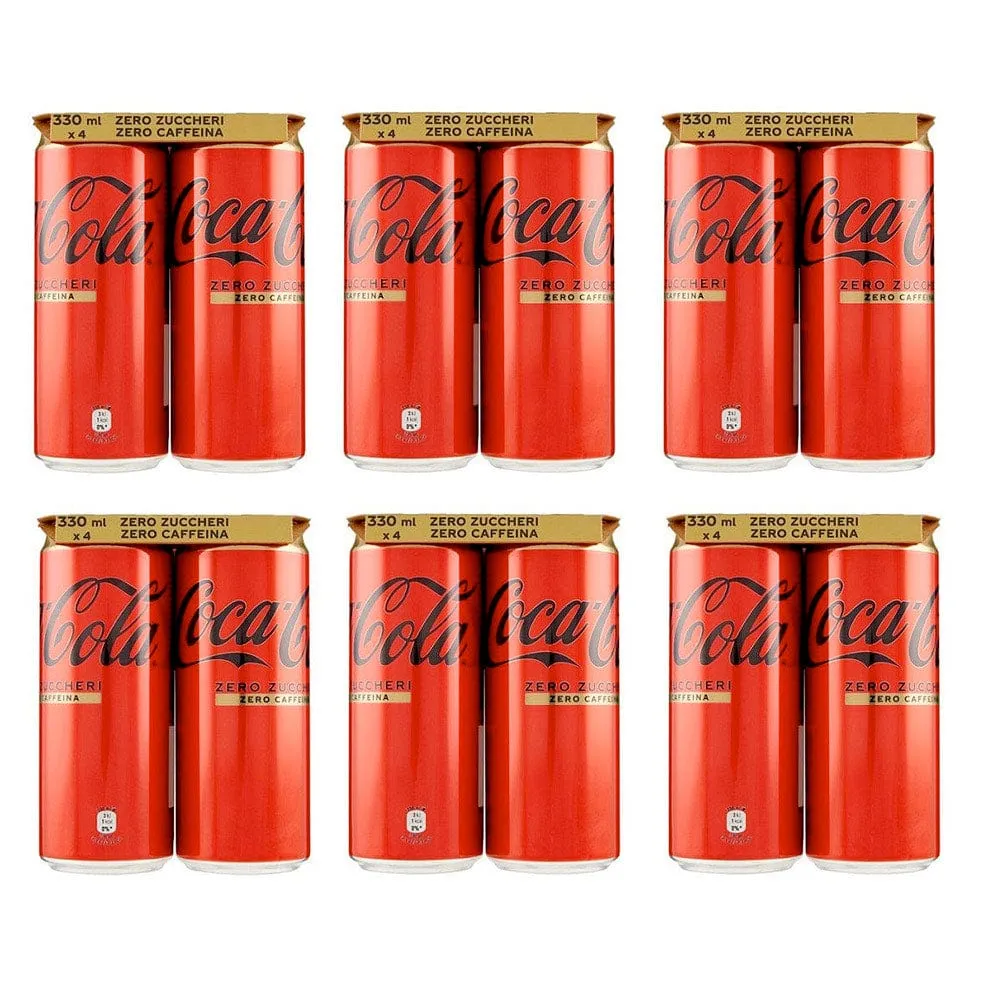 24x COCA-COLA Zero Zuccheri Zero Caffeina Einwegdose 330ml