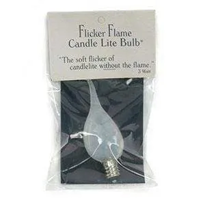 3 Watt Flicker-Flame Candle-Lite Light Bulb - Box of 12