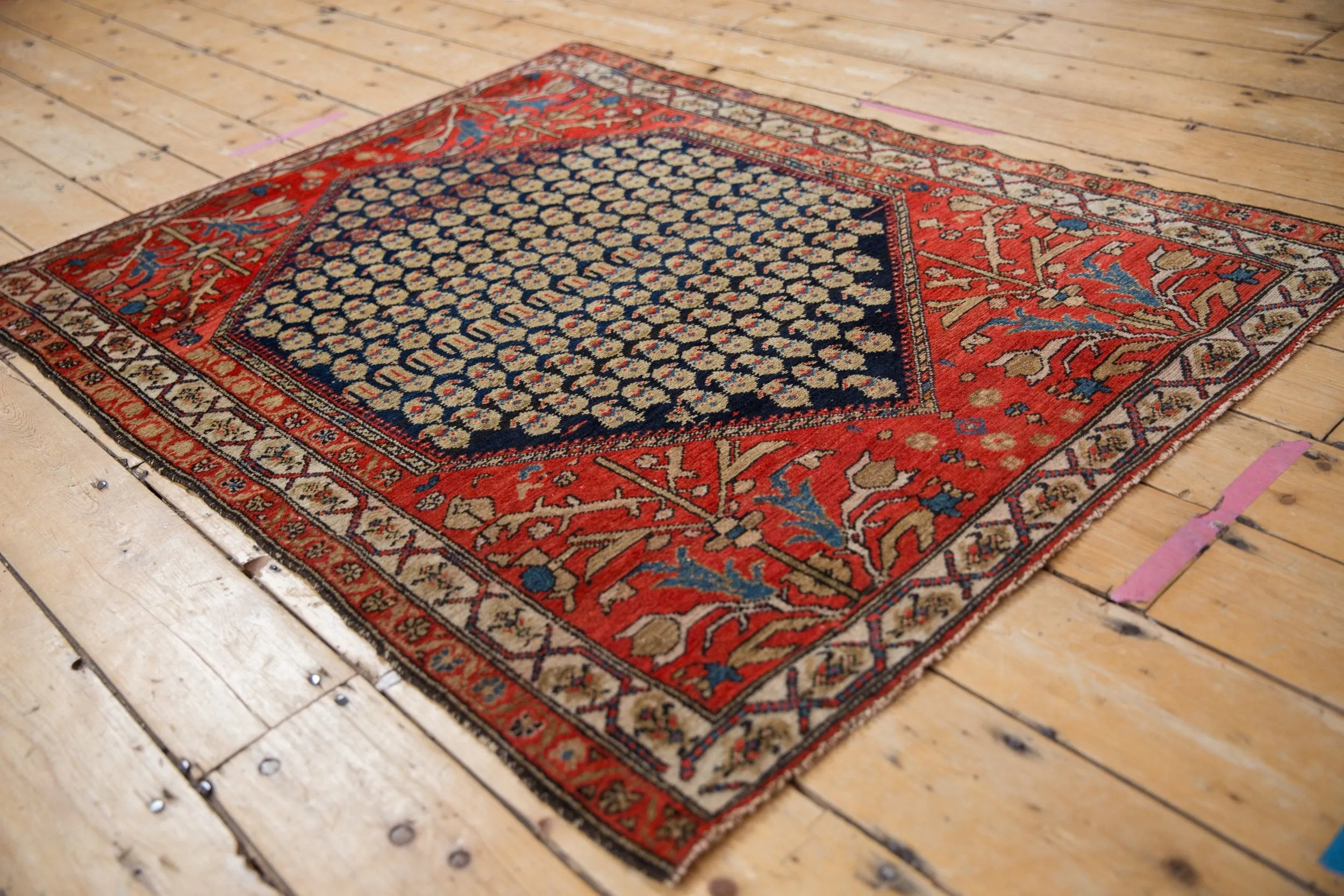 3.5x4.5 Vintage Malayer Square Rug