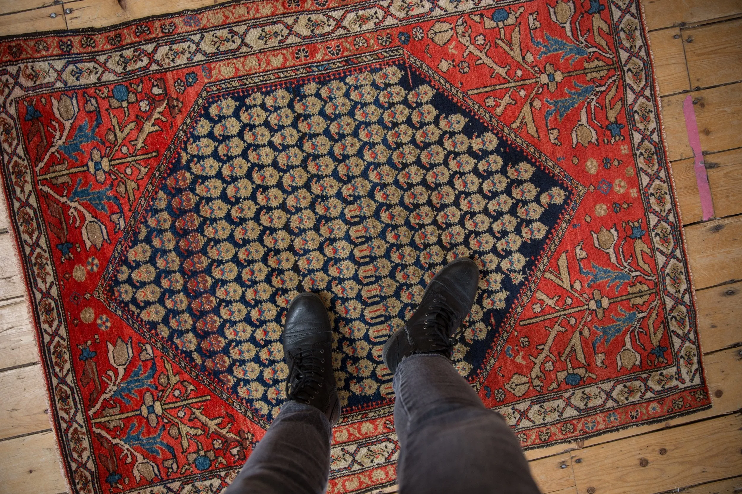 3.5x4.5 Vintage Malayer Square Rug