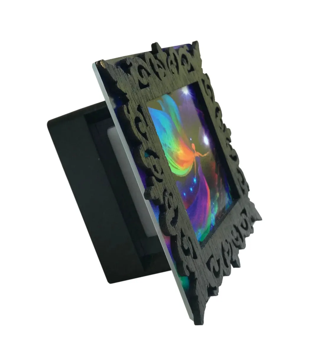 3d Colorful Night Light, Spiritual Altar Lighting, Wall Plug In, Small Bedside Lamp - "The Divine Path"