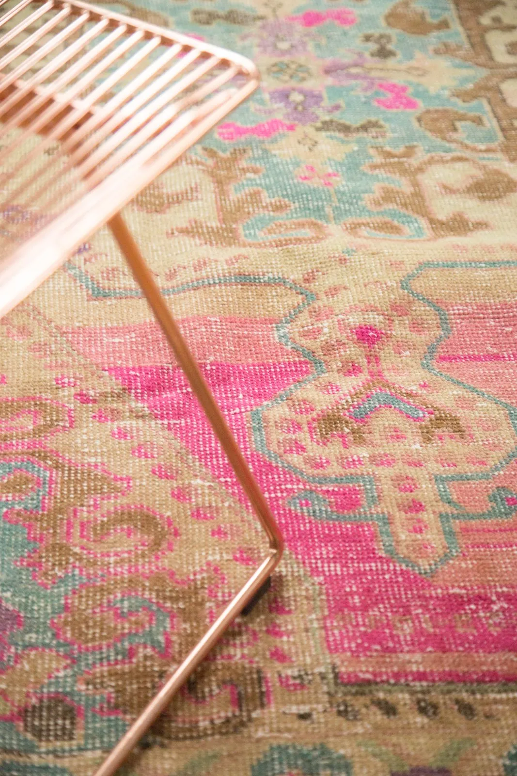4x7.5 Vintage Distressed Oushak Rug