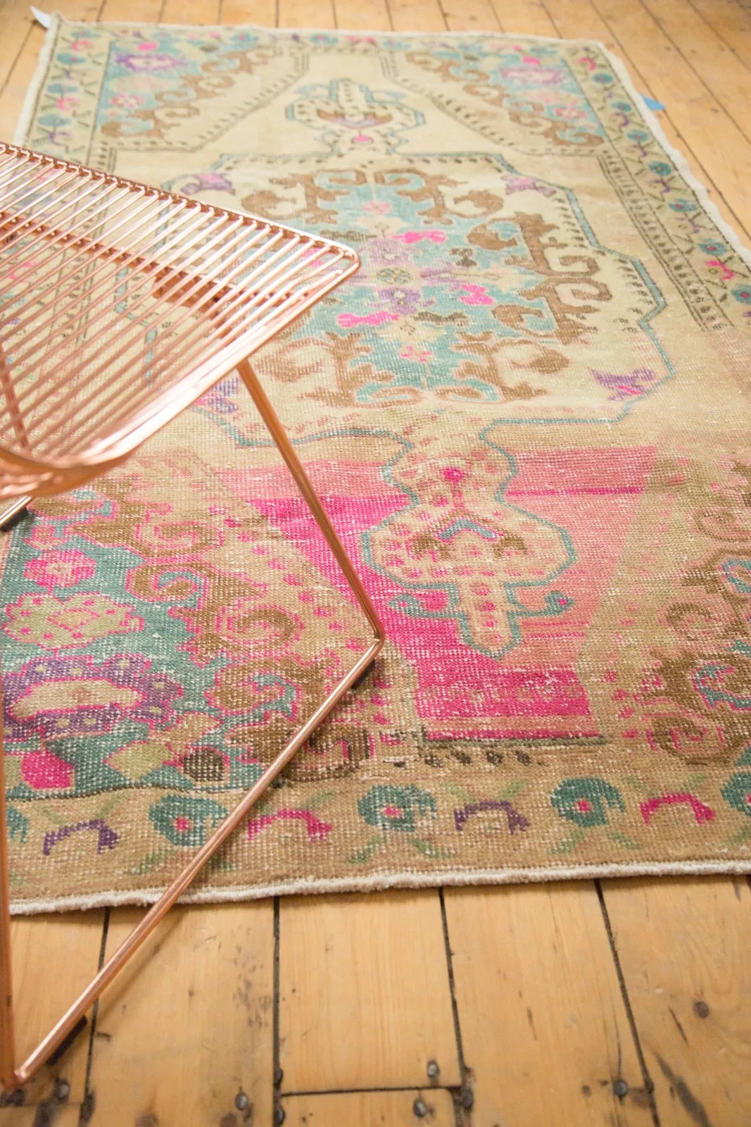 4x7.5 Vintage Distressed Oushak Rug