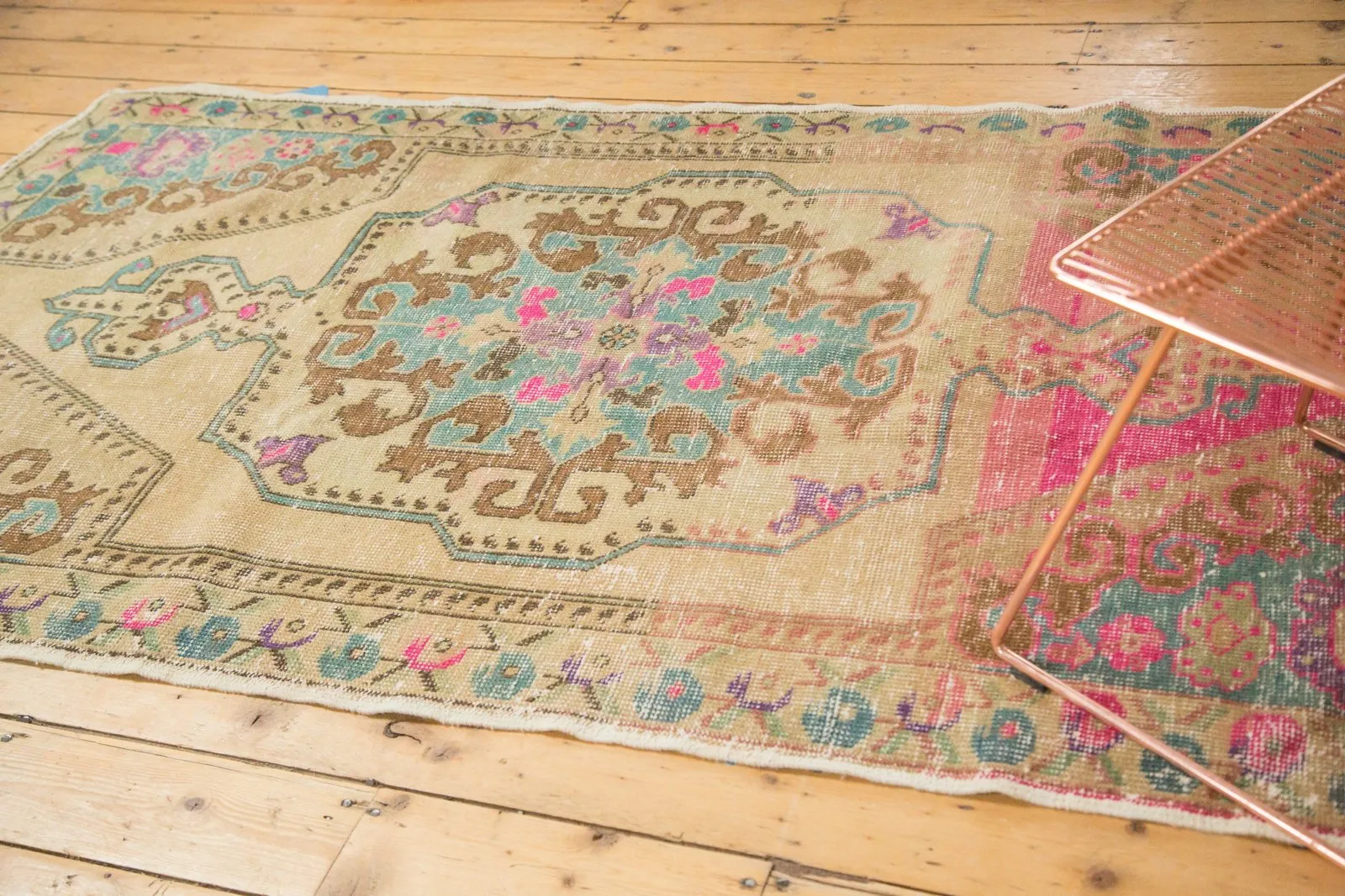 4x7.5 Vintage Distressed Oushak Rug