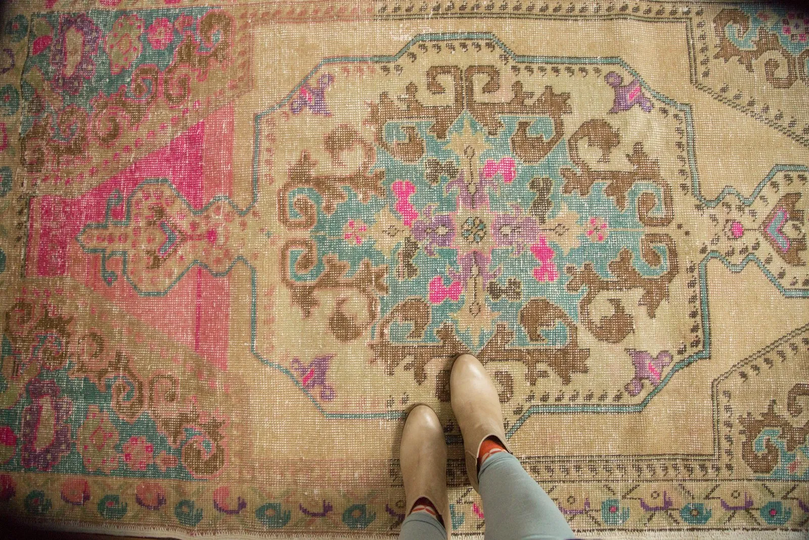 4x7.5 Vintage Distressed Oushak Rug