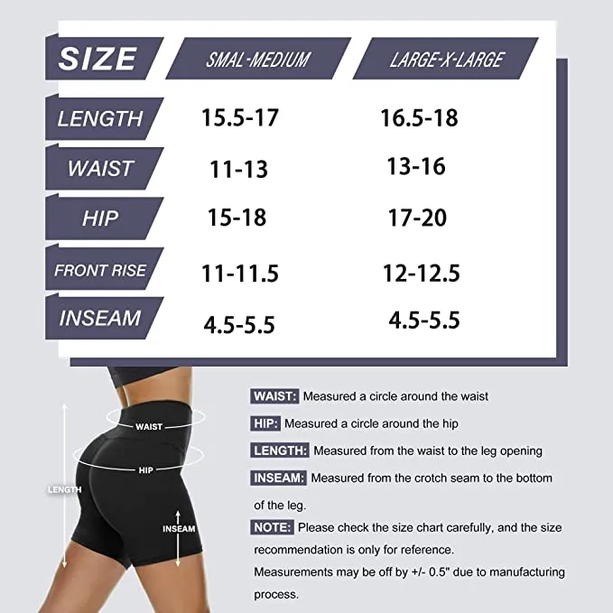 5 Pack High Waisted Biker Shorts for Women – 5" Buttery Soft Black Workout Yoga Athletic Shorts