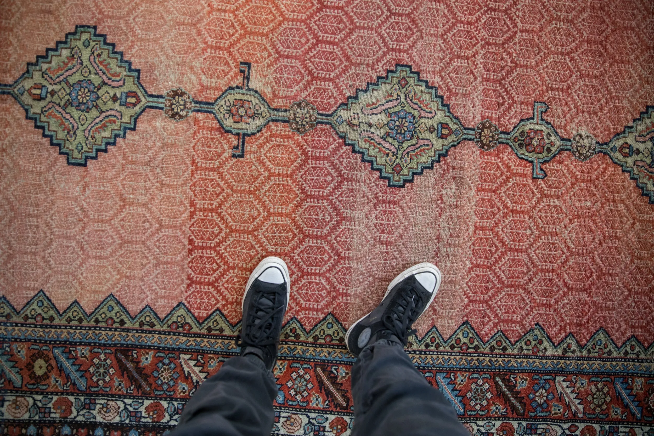 5.5x12.5 Antique Hamadan Rug Runner