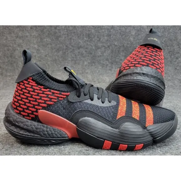 Adidas‎ Trae Young 2 Hawks Mens Shoes 10 Black Orange Scarlet Active Running