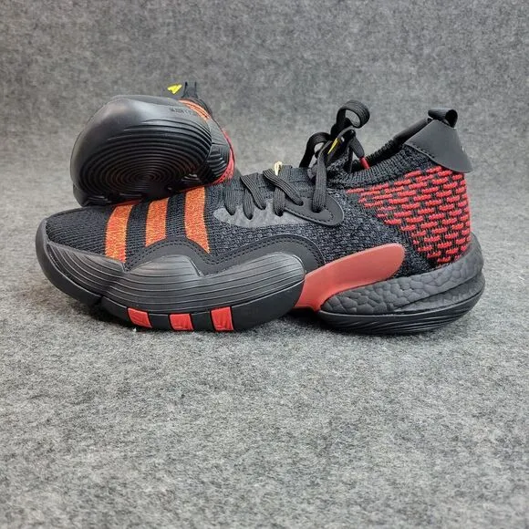 Adidas‎ Trae Young 2 Hawks Mens Shoes 10 Black Orange Scarlet Active Running