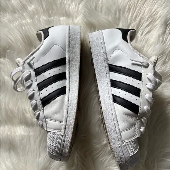 Adidas White and Black Superstar Sneakers