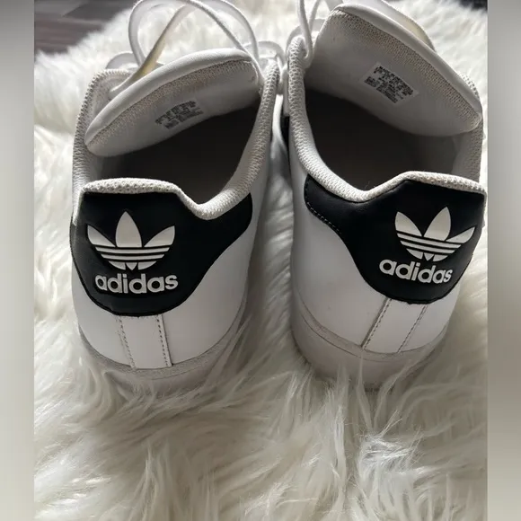 Adidas White and Black Superstar Sneakers