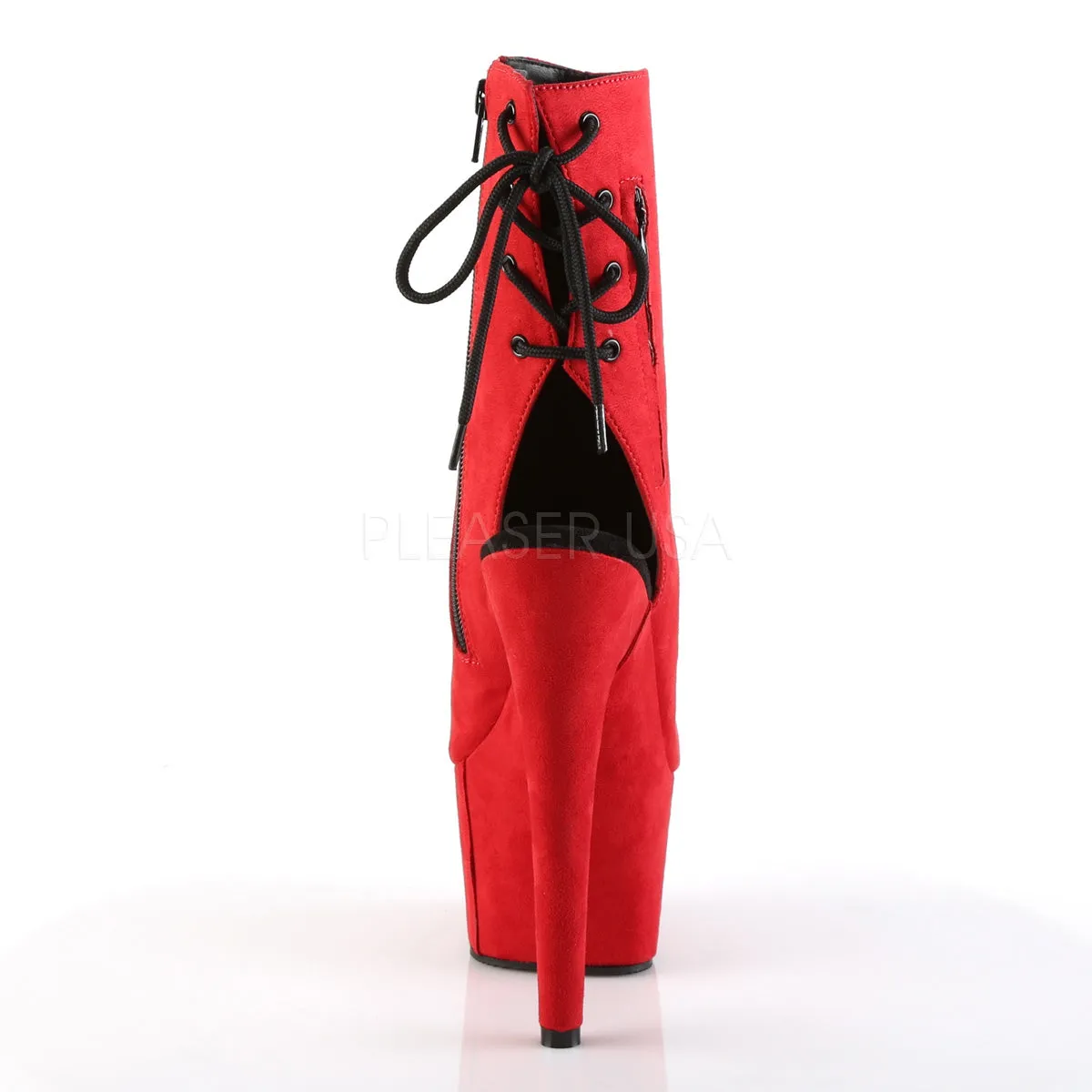 ADORE-1018FS  Red Faux Suede/Red Faux Suede