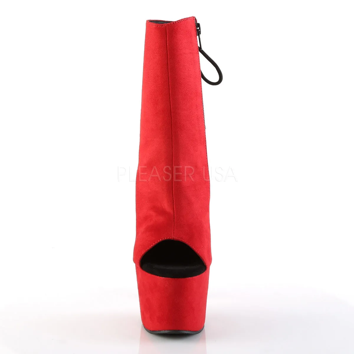 ADORE-1018FS  Red Faux Suede/Red Faux Suede
