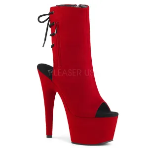 ADORE-1018FS  Red Faux Suede/Red Faux Suede