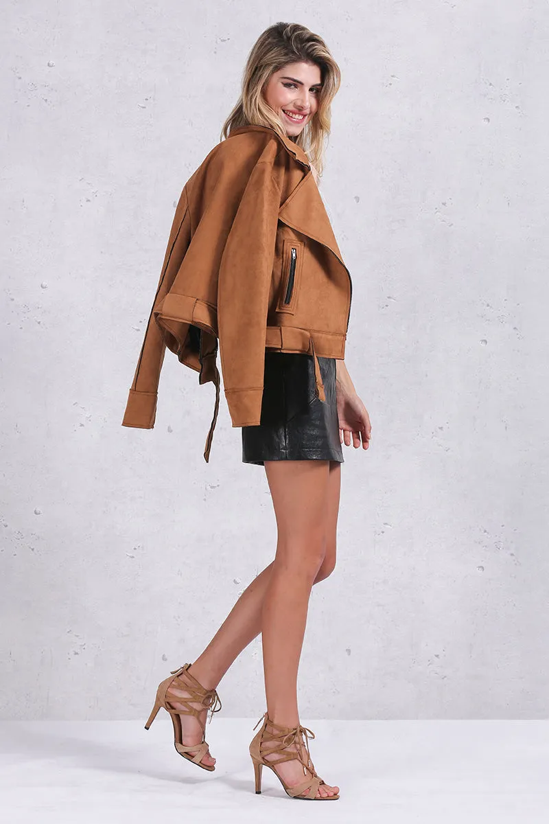 Always in Cool Suede Jacket - Tan