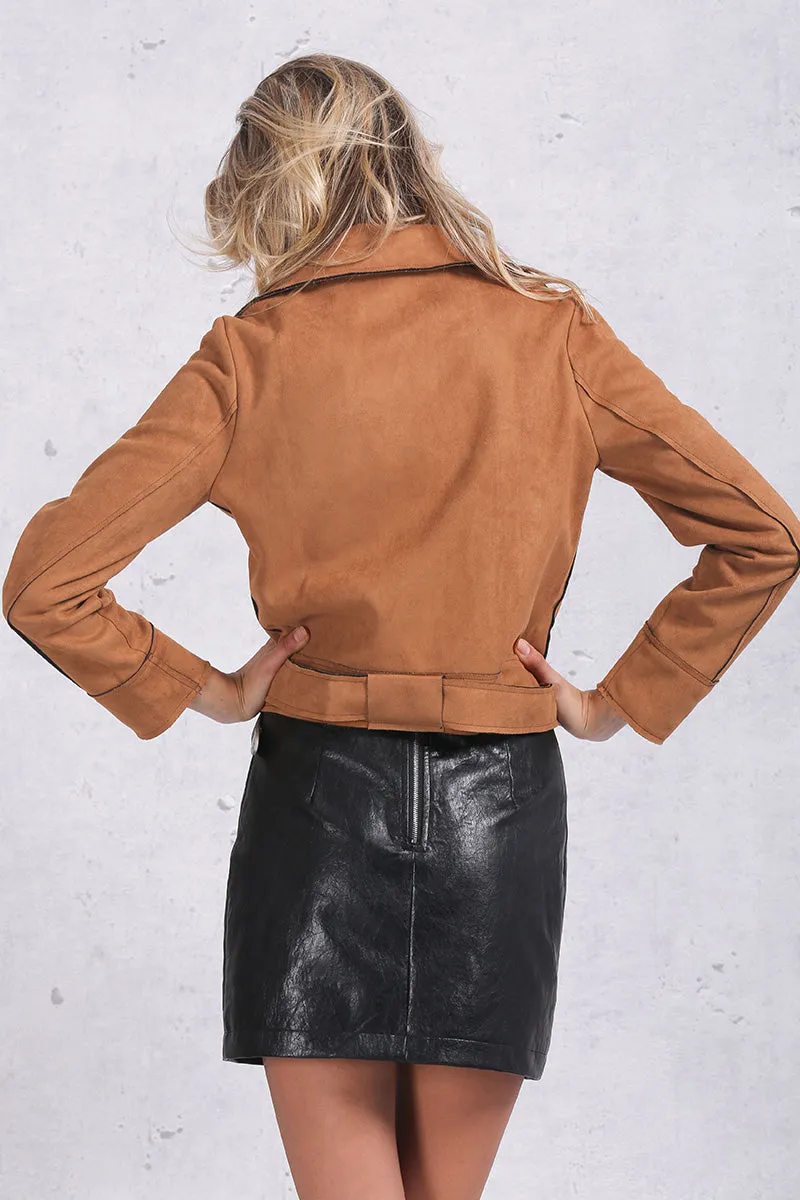Always in Cool Suede Jacket - Tan