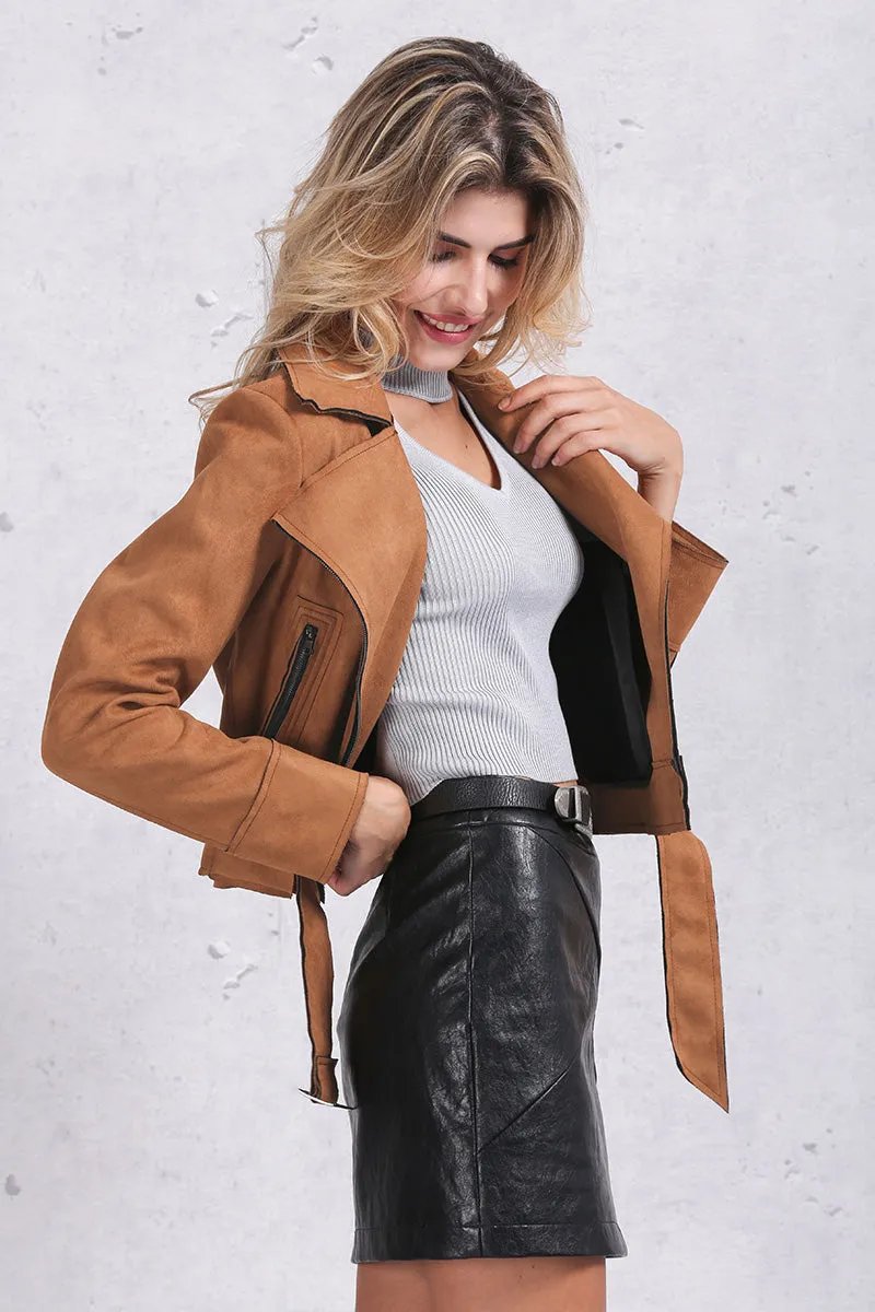 Always in Cool Suede Jacket - Tan