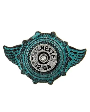 Angel Wing Bullet Ring in Patina or Gold
