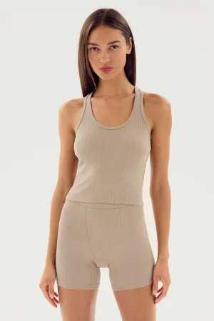 Ashby Rib Crop - Latte