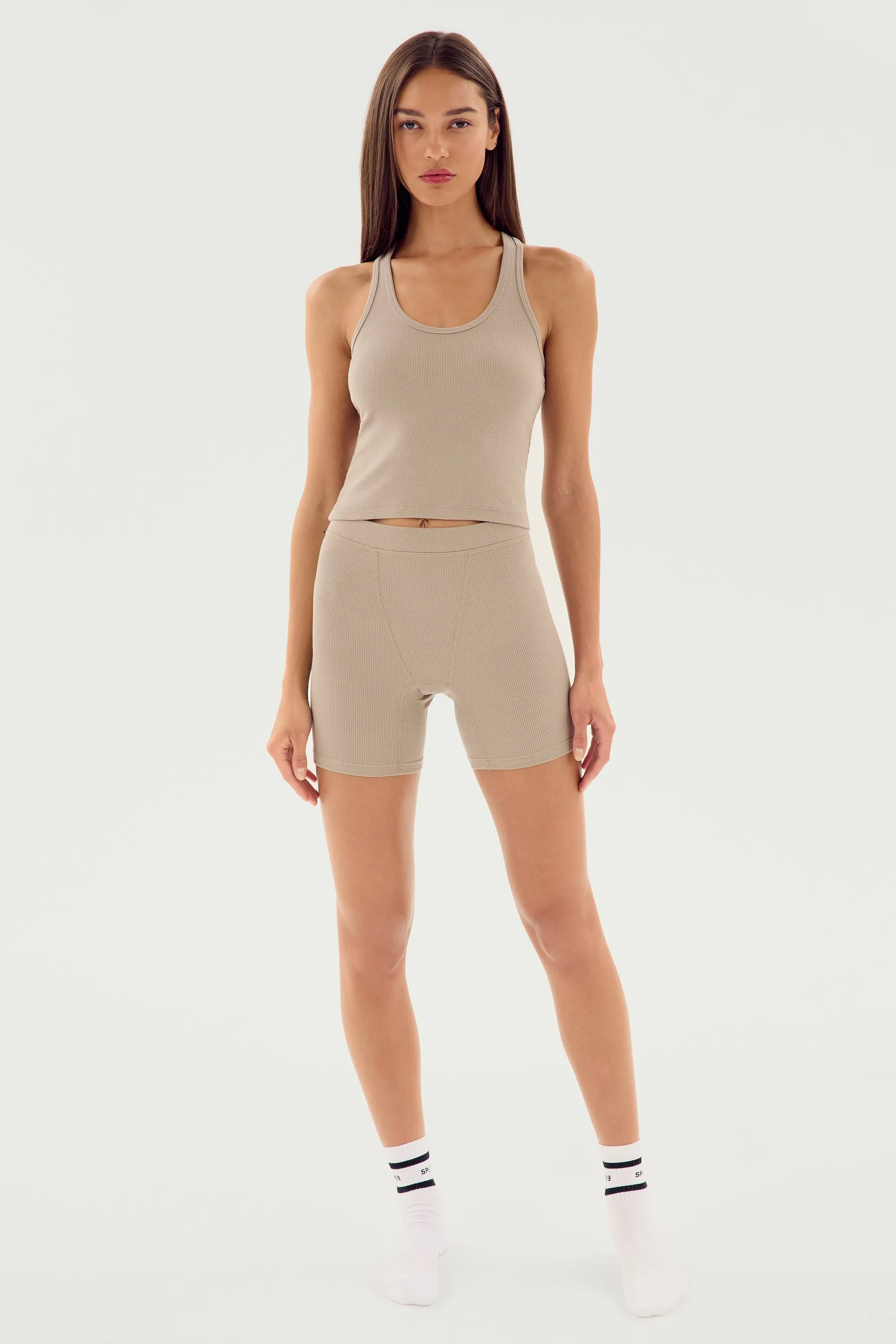 Ashby Rib Crop - Latte