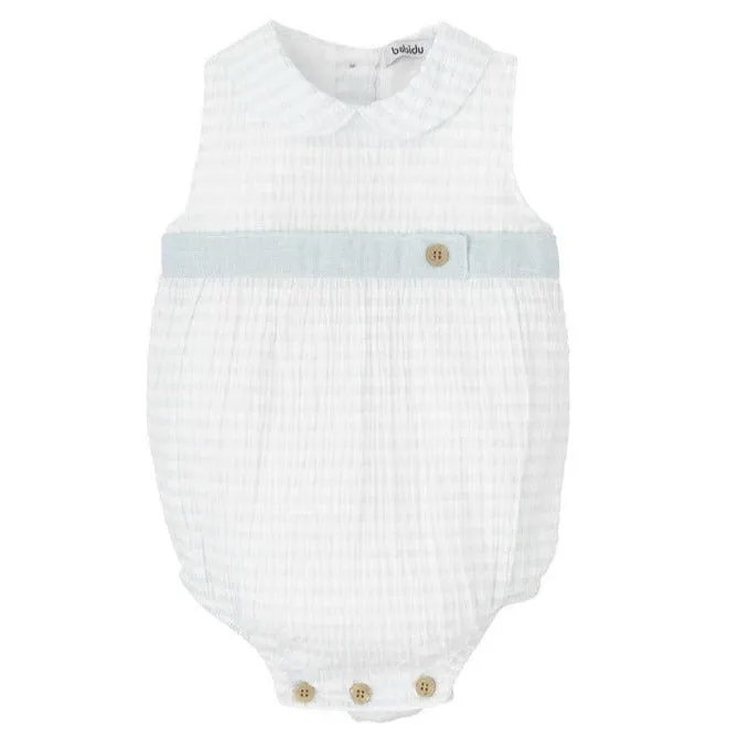 Babidu Sleeveless Romper Sky Blue