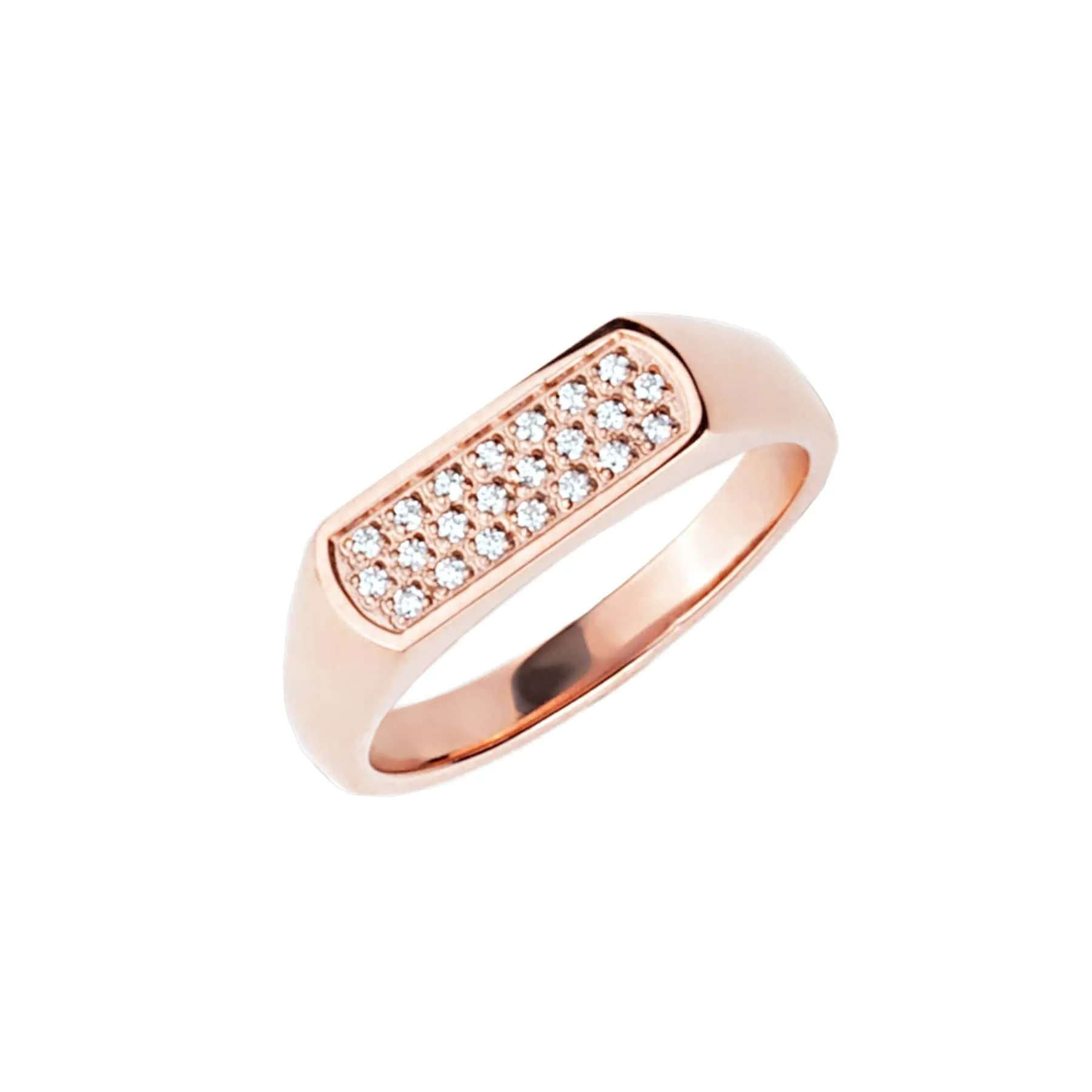 Bague signet chic en acier