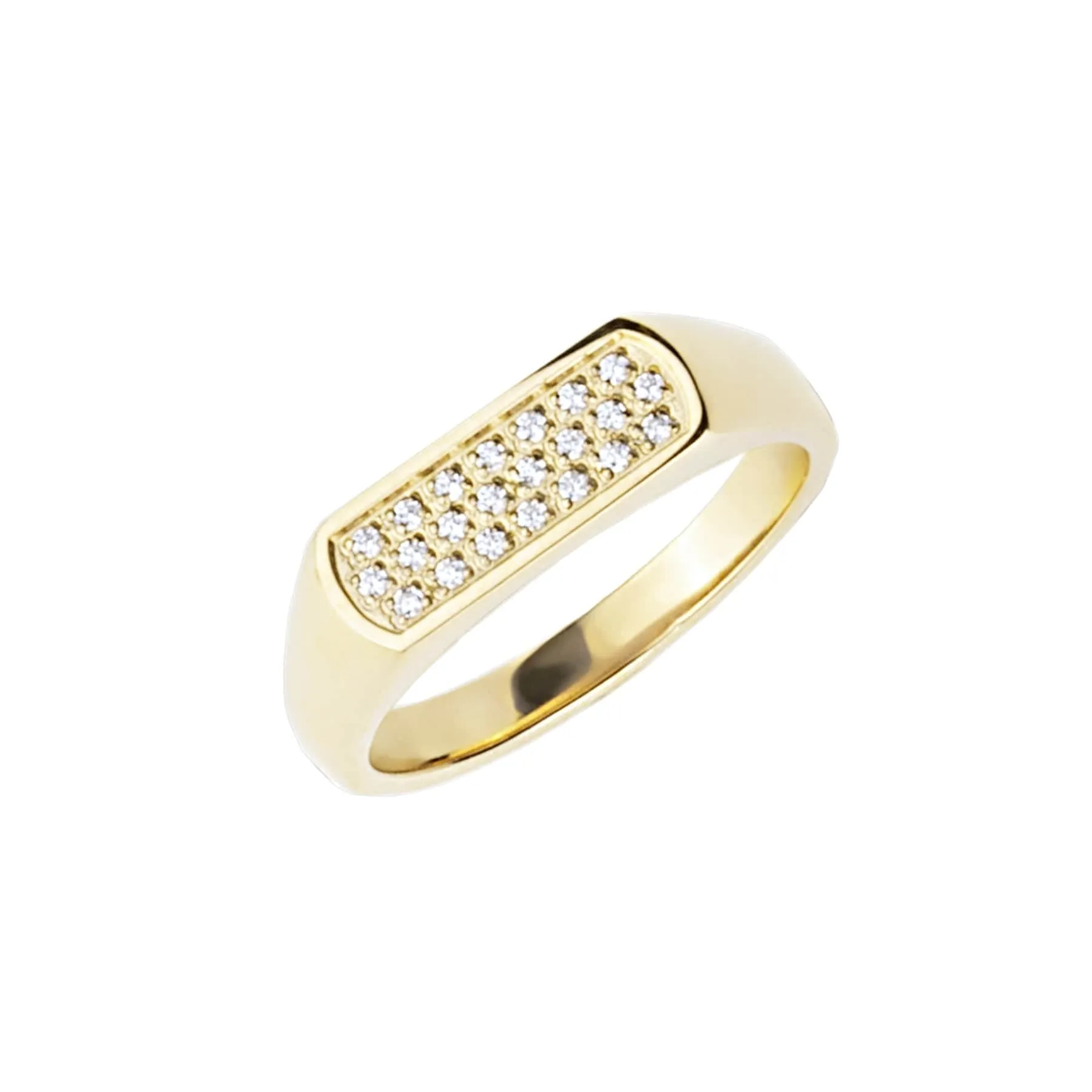 Bague signet chic en acier