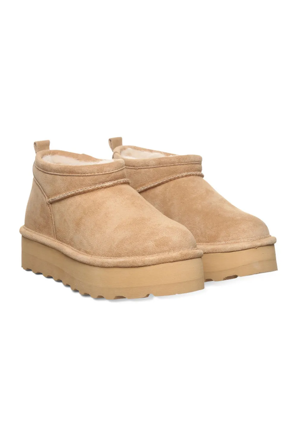Bearpaw Retro Super Shorty Ankle Booties for Women in Iced Coffee | 3051W-243 ICED COFFEE