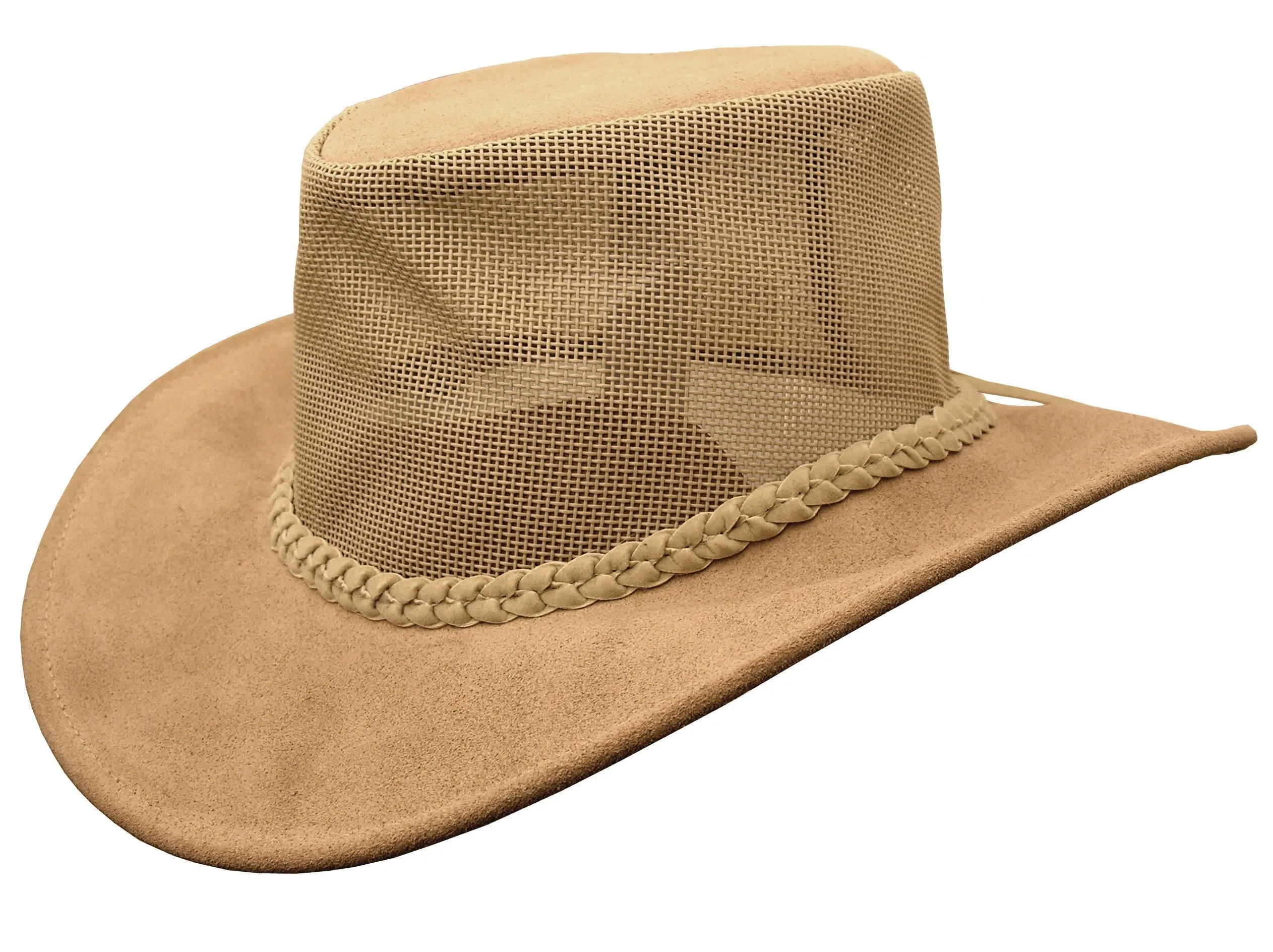 Bendigo Leather Hat with a Mesh Crown