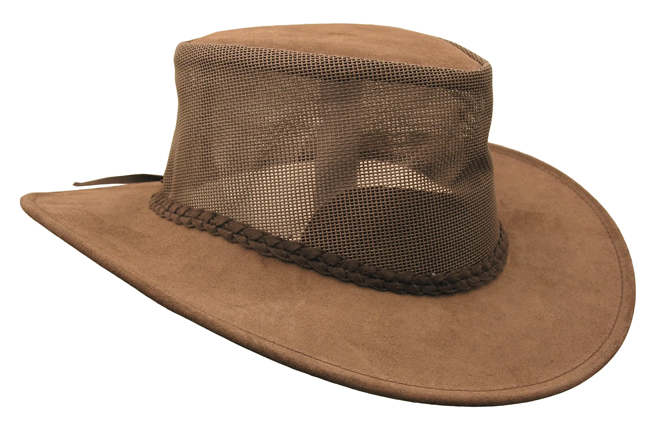 Bendigo Leather Hat with a Mesh Crown