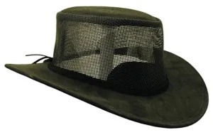 Bendigo Leather Hat with a Mesh Crown