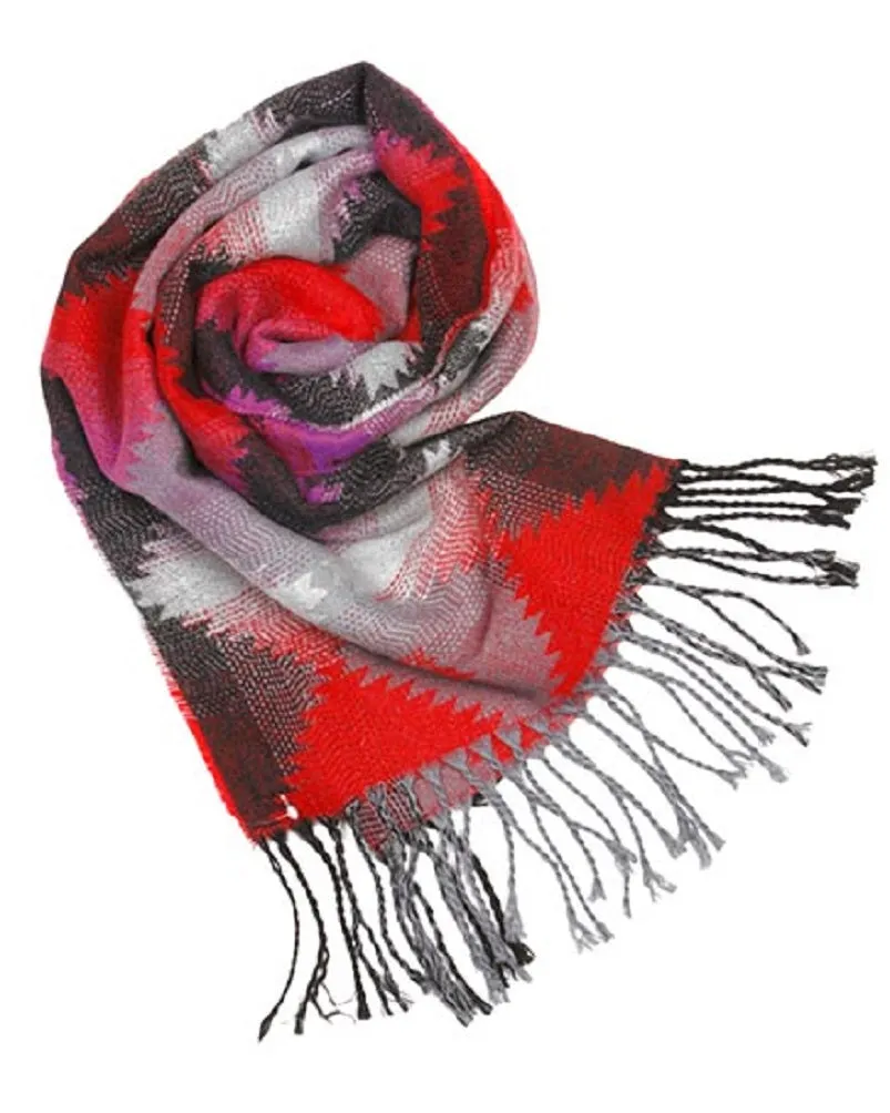 Black and Red Aztec Scarf