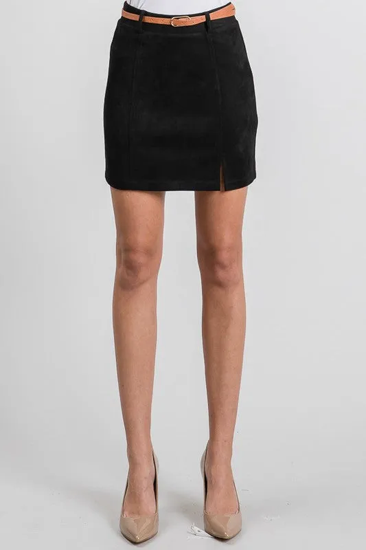 Black Suede Skirt