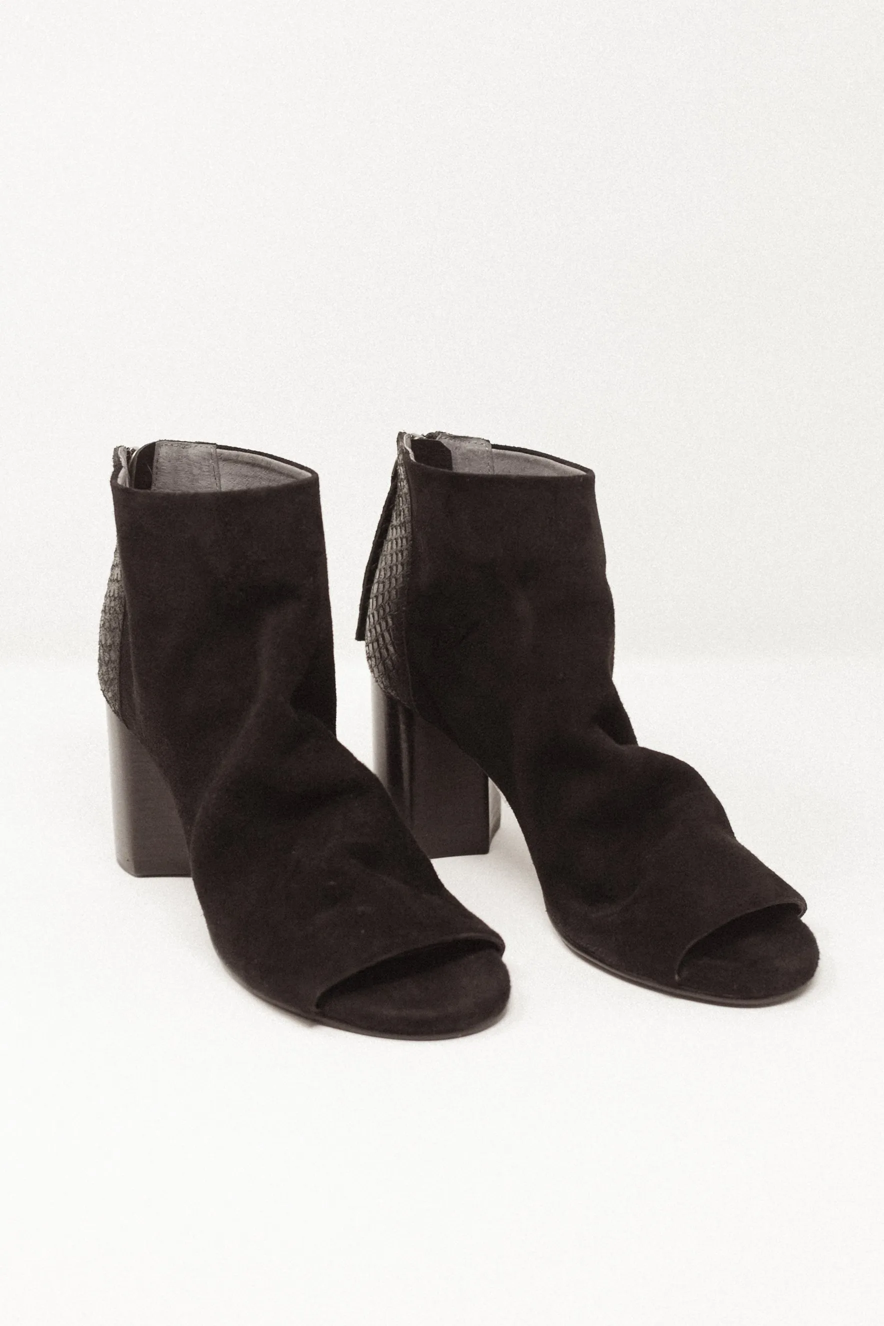 Black Tie Boots Black Suede