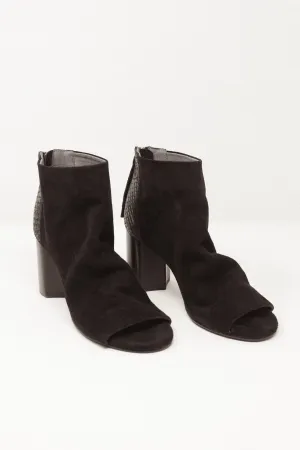 Black Tie Boots Black Suede