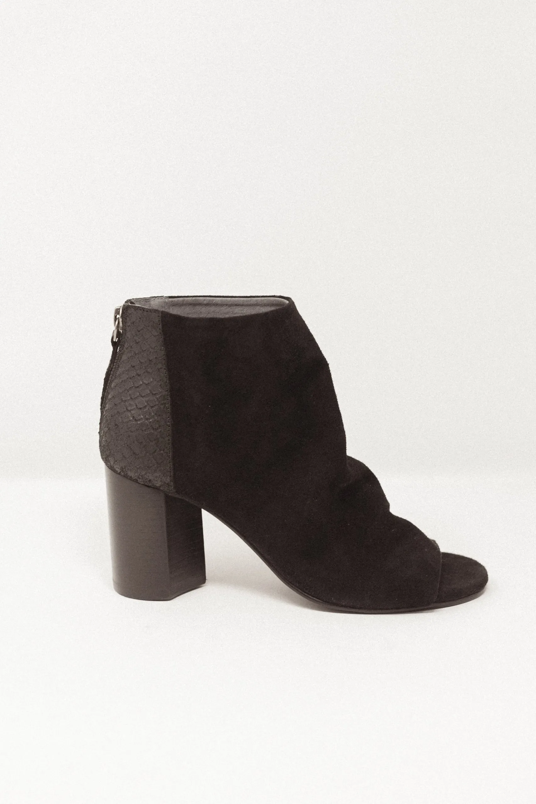 Black Tie Boots Black Suede