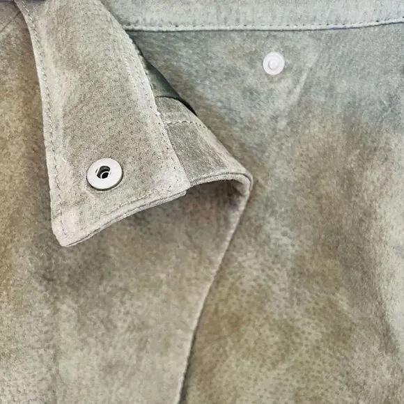 BLANK NYC Snap Front Suede Wrap Skirt, Sage Green, 28 Waist, Small/Medium, NWT