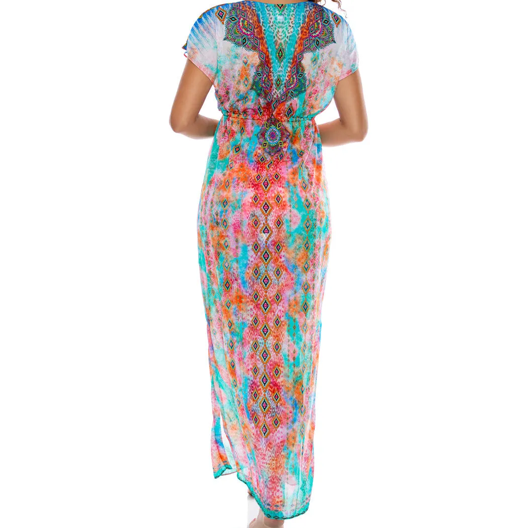 BOHO CHIC - Cap Sleeve Long Caftan