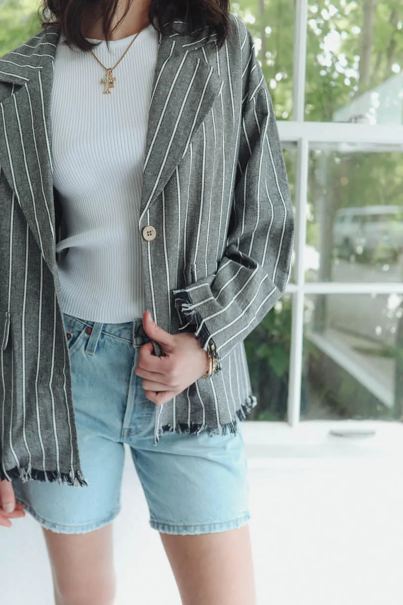 Breezy Days Blazer in Grey