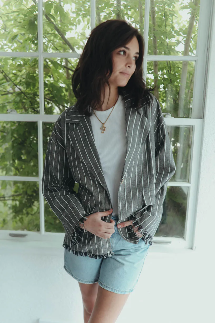 Breezy Days Blazer in Grey