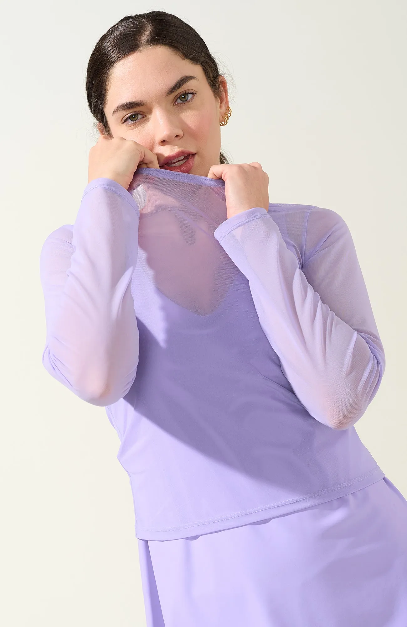 Breezy Mesh Top Lilac