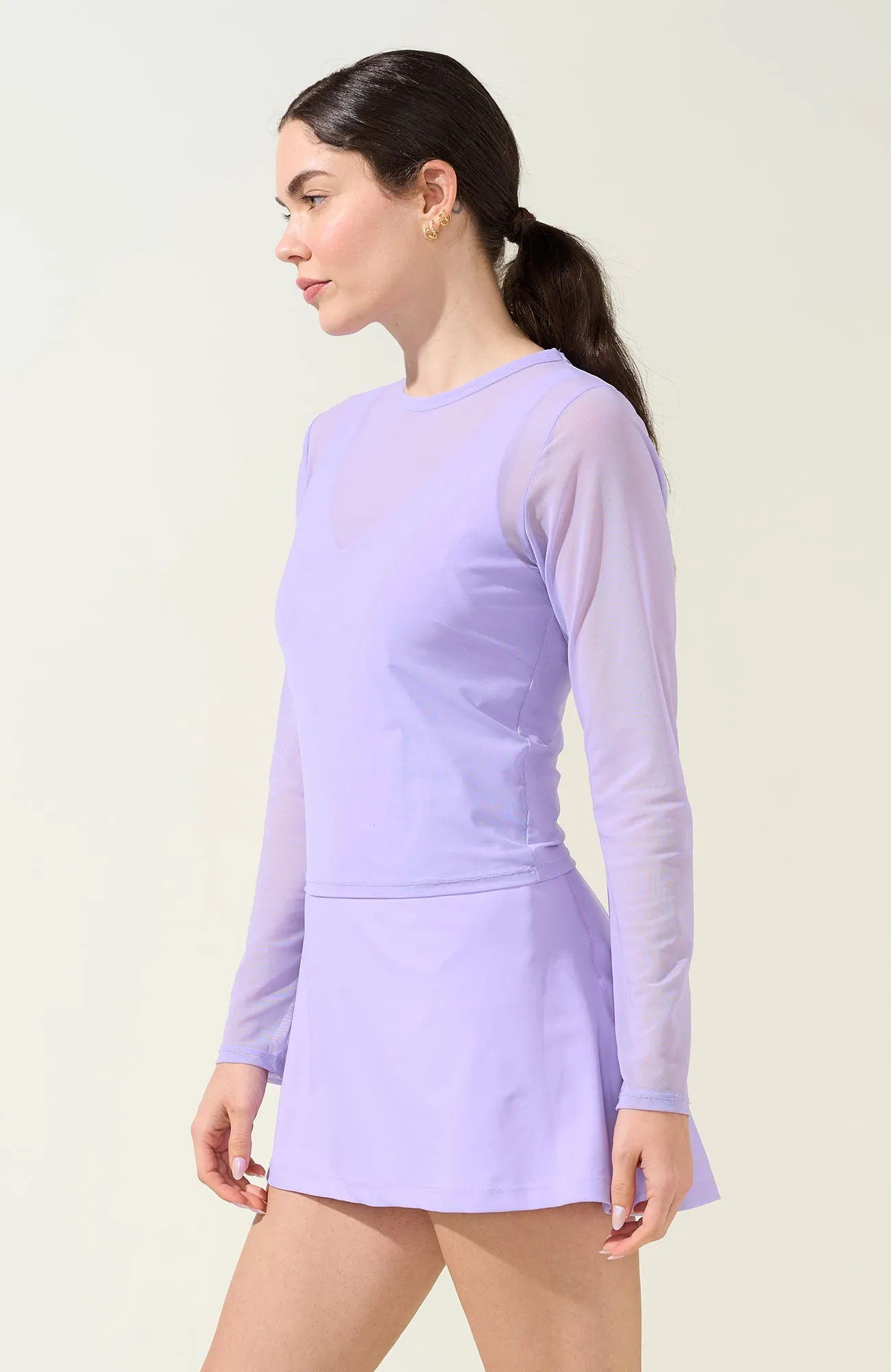 Breezy Mesh Top Lilac