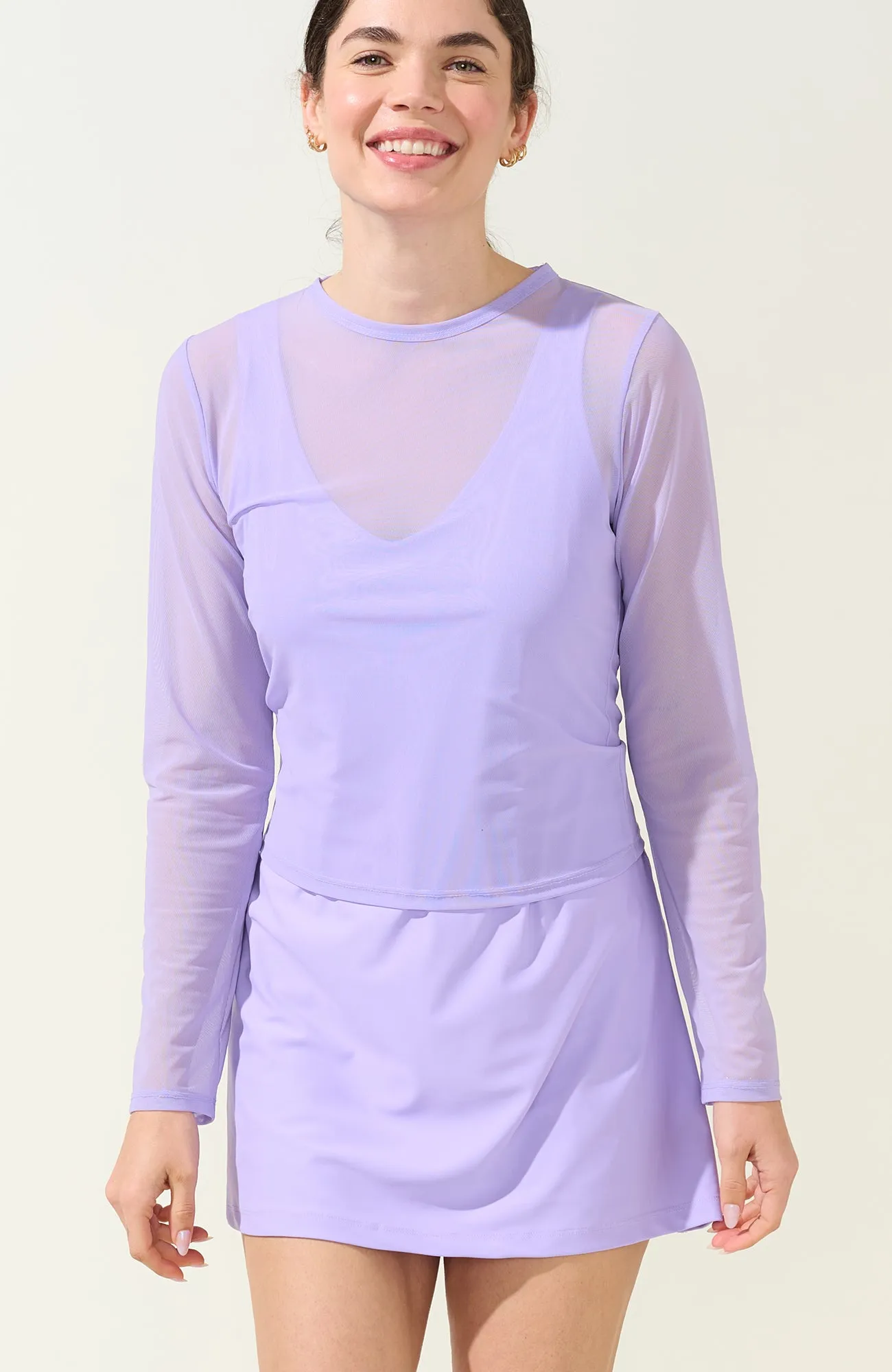 Breezy Mesh Top Lilac