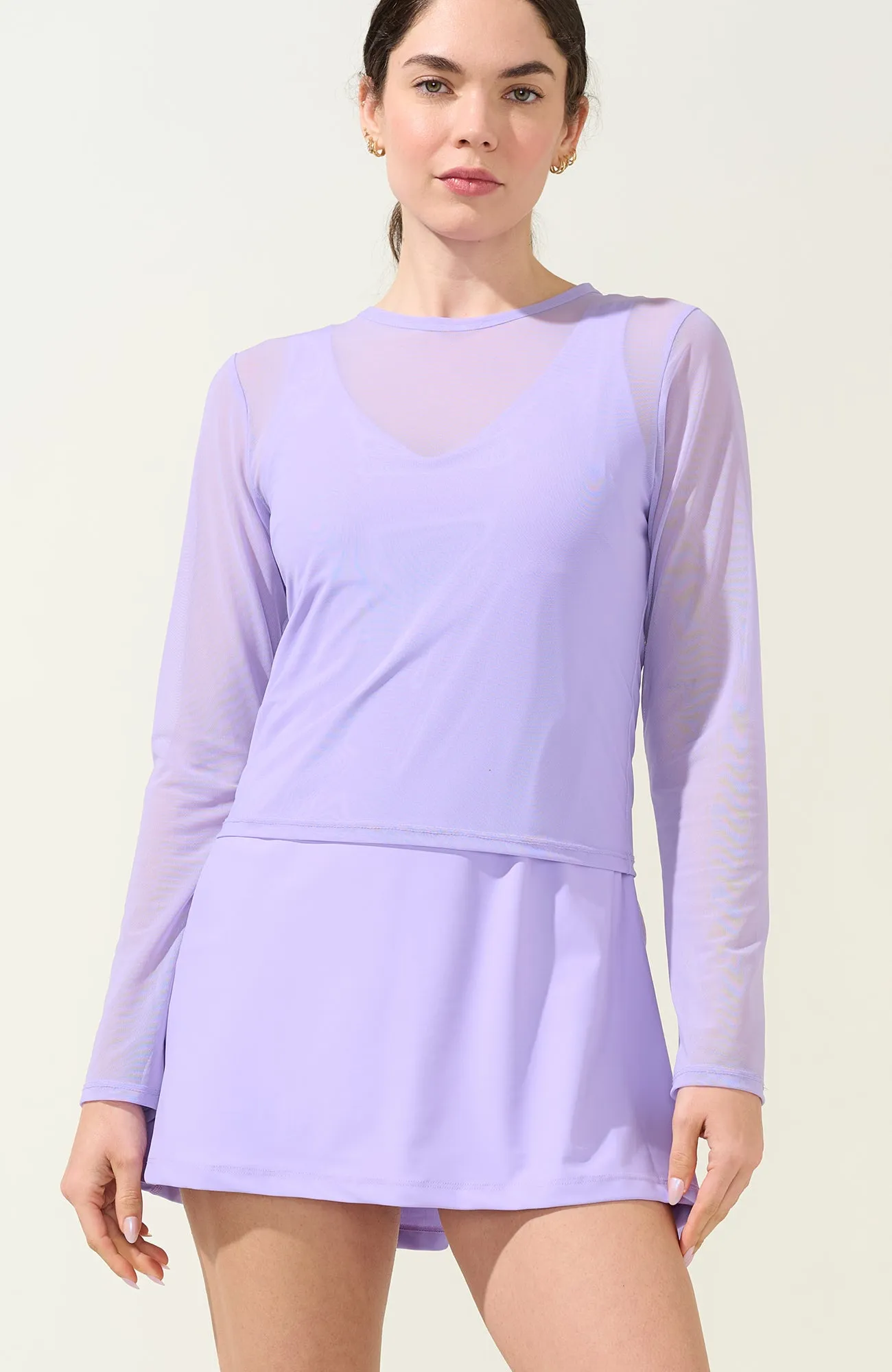 Breezy Mesh Top Lilac