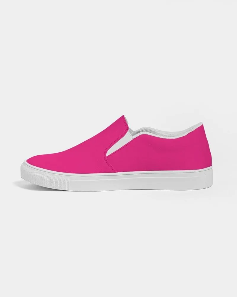 Bright Cool Pink Slip-On Canvas Sneakers | Men's | Bright Pure Cool Pink | C0M100Y25K0