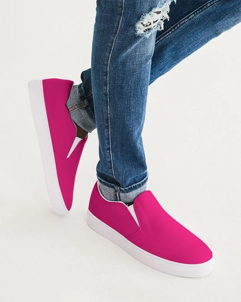Bright Cool Pink Slip-On Canvas Sneakers | Men's | Bright Pure Cool Pink | C0M100Y25K0