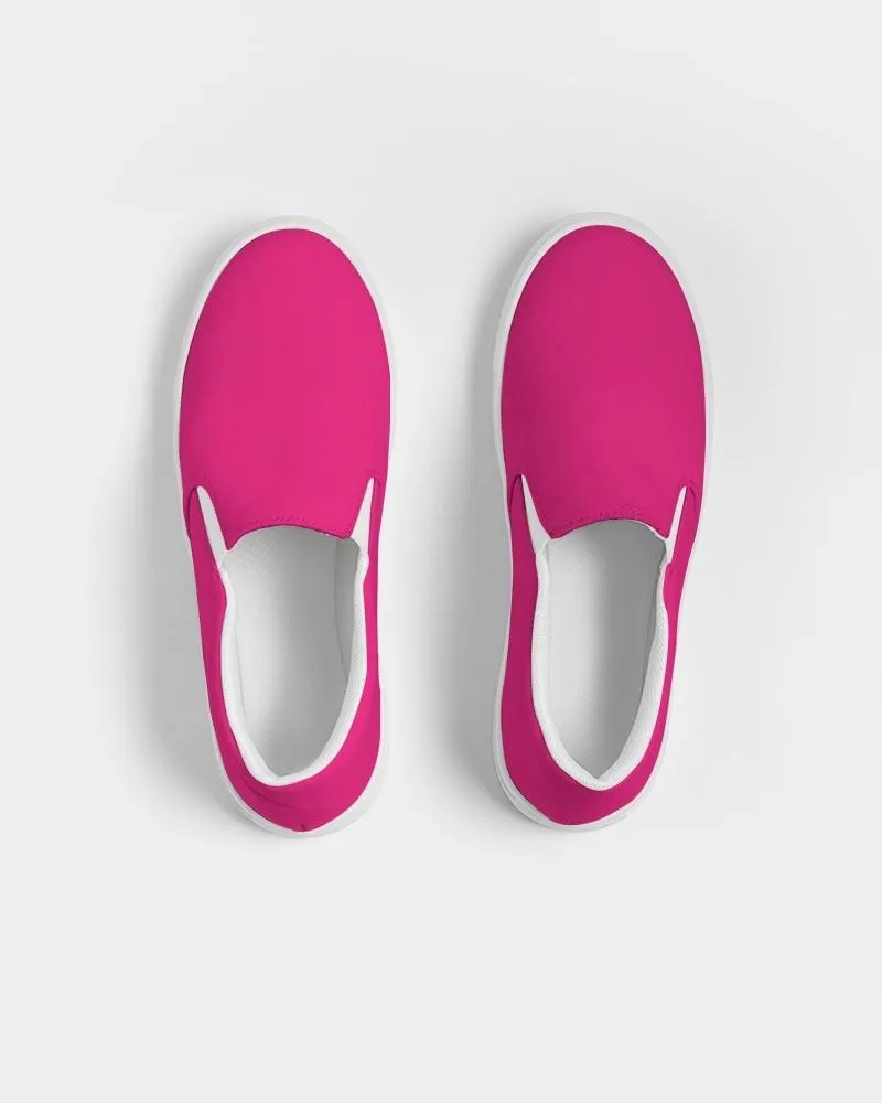 Bright Cool Pink Slip-On Canvas Sneakers | Men's | Bright Pure Cool Pink | C0M100Y25K0
