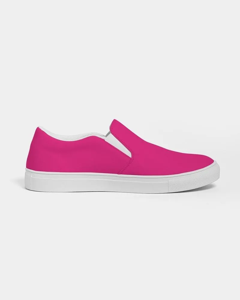 Bright Cool Pink Slip-On Canvas Sneakers | Men's | Bright Pure Cool Pink | C0M100Y25K0